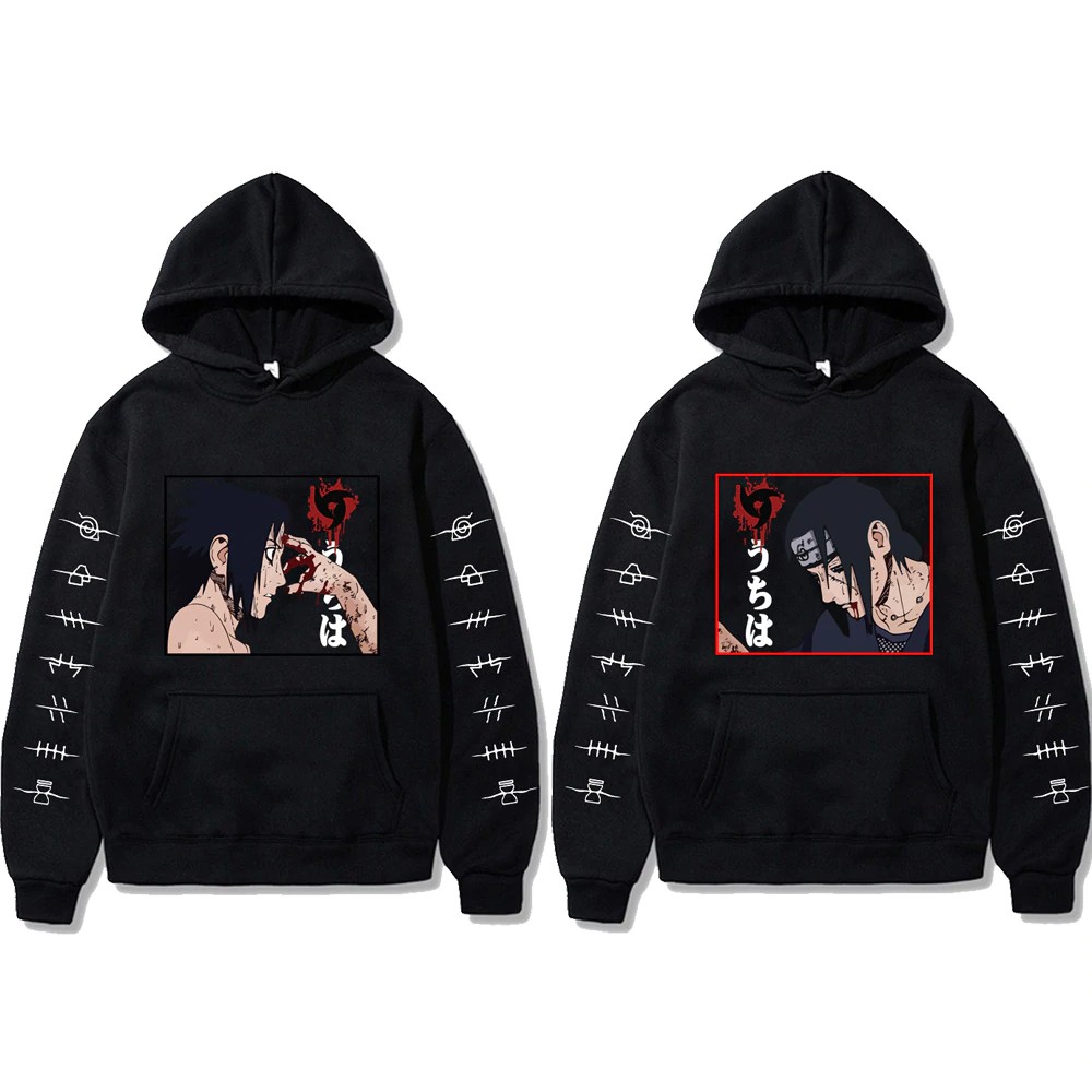 Moletom Unissex Naruto Anime Blusa de Frio Canguru em Promoção na