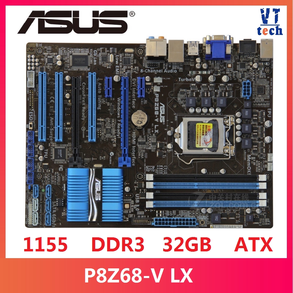 Asus P8Z68-V LX Desktop Motherboard Z68 Socket LGA 1155 i3 i5 i7 DDR3 ...