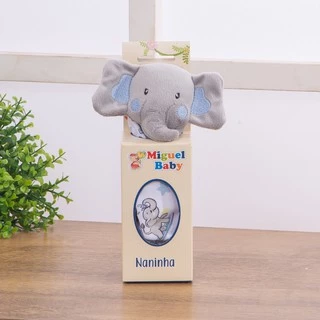 Naninha Para Bebe Com Prendedor De Chupeta Pelúcia Elefante em Oferta na Shopee
