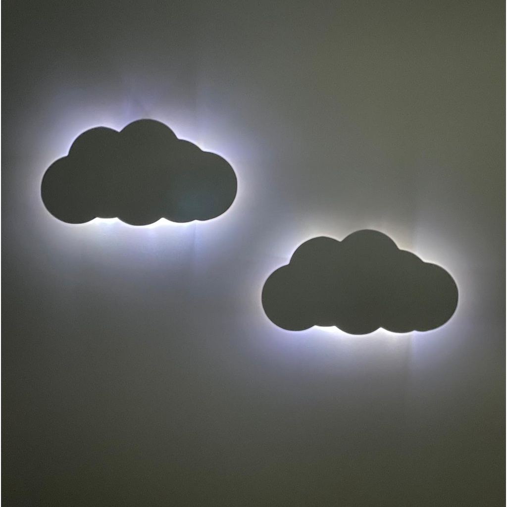 Luminaria Nuvem Parede 100 MDF Completa Shopee Brasil