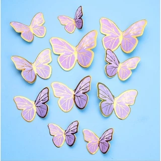 Conjunto De 11PCS De Decoração De Bolo De Aniversário Borboleta Para Meninas E Mulheres em Oferta na Shopee
