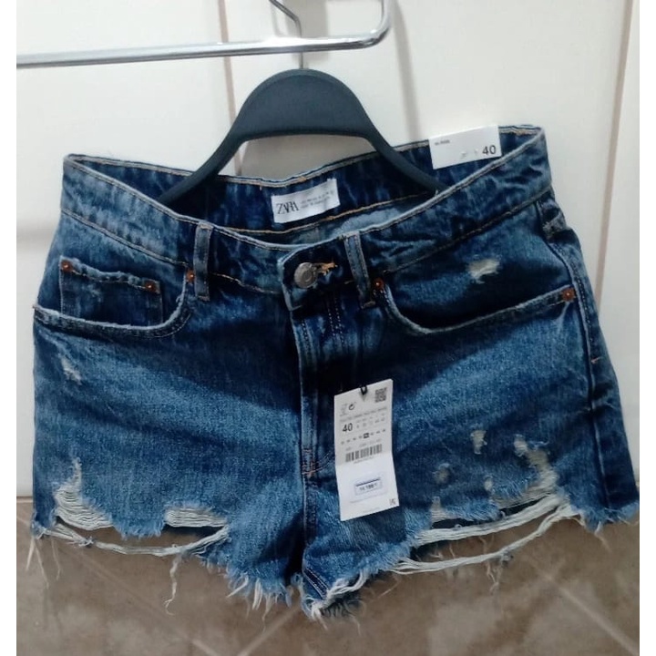 Short jeans cintura alta hot sale zara