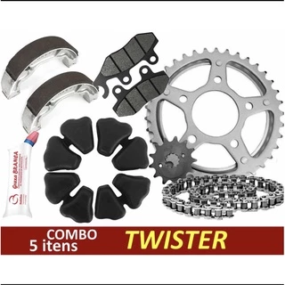 Kit Relação Transmissão Aço 1045 CBX 250 Twiste
