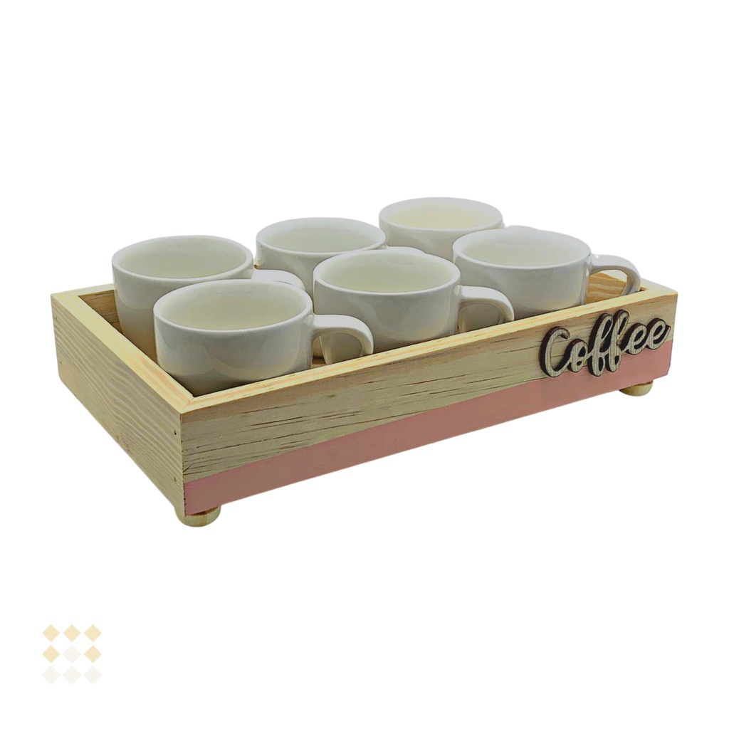 Jogo 6 Xicaras Cafe Coquinho 70ml Porcelana Branca Bonitas