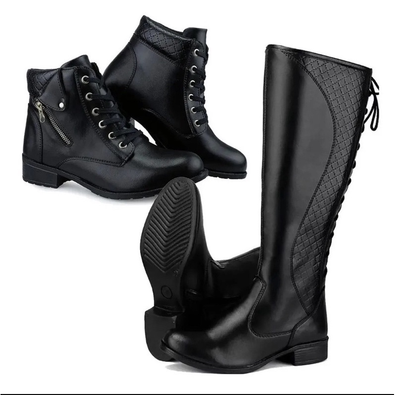 Bota cano store longo feminina promoção