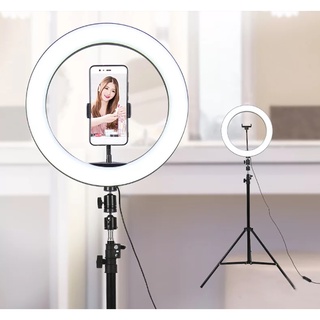 Luz Ring Light 26cm 10 Polegadas Iluminador Led + Tripé 2M Profissional Digital Influencer Foto