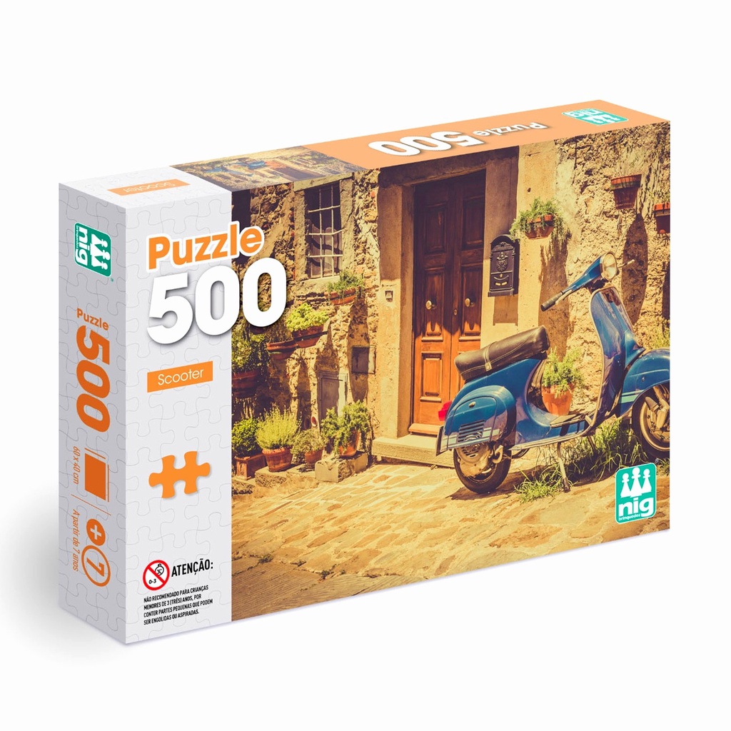 Jogo Quebra Cabeça Scooter Moto Antiga Puzzle 1000 Pçs Grow :  : Brinquedos e Jogos