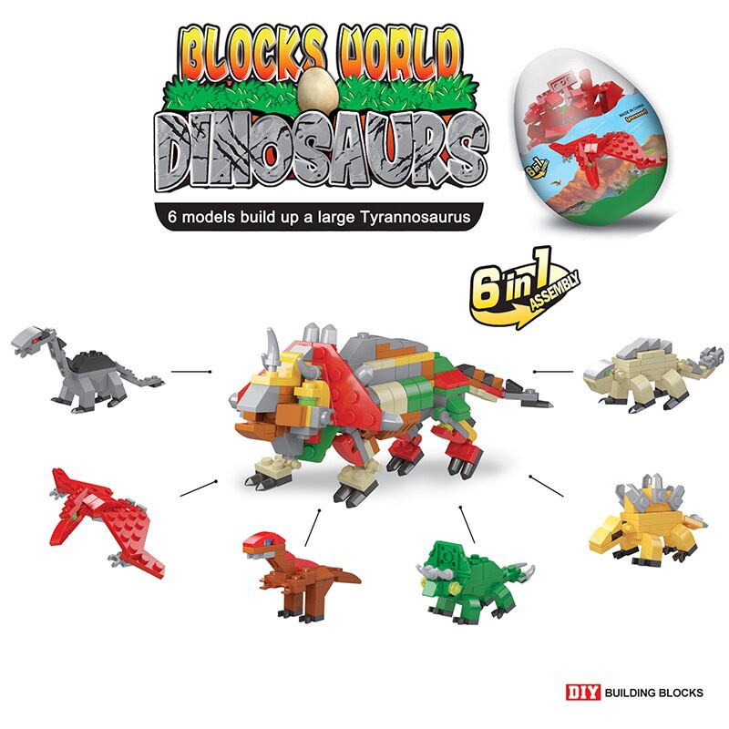 Blocos de Montar Dinossauro Ovo Dino Saga Display - 1 unidade