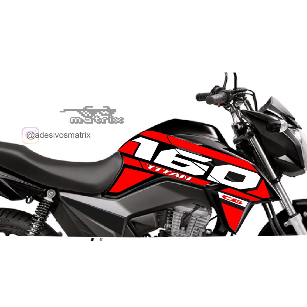 Jogo De Adesivo Honda Cg Moto Titan 160 Ex Verde 2016/2017