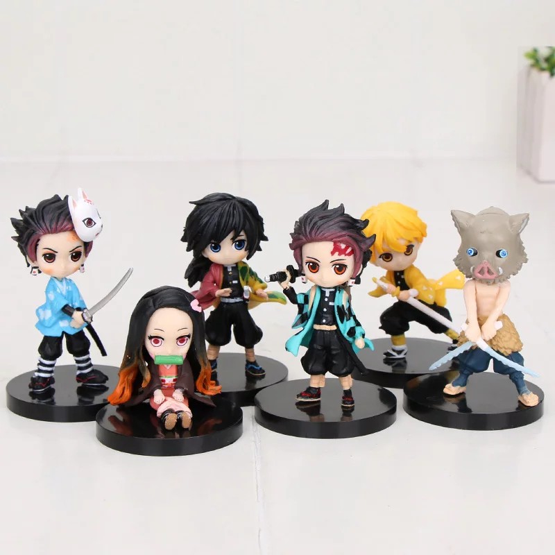 Kit 6 Bonecos Demon Slayer Kimetsu no Yaiba Action Figure Tanjiro Kamado  Nezuko Zenitsu - Hobbies e coleções - Cidade Jardim, Goiânia 1164922347