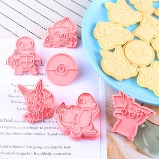 6pcs 3d Cookies Mold Jelly Mold Baking Mold Sugarcraft Sobremesa Com Forma De Pokemon