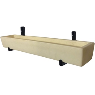 Jardineira Floreira 80cm De Polietileno Com Suporte De Ferro Para Parede