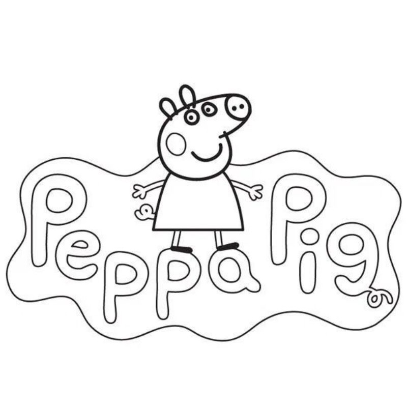 Peppa Pig desenho para colorir