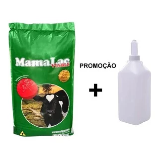 Leite Em Pó Para Bezerros Mamalac 10kg e Mamadeira Para bezerros 2L