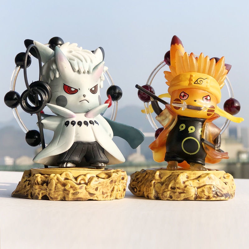 Boneco Pokemon GK Naruto série Pikachu COS modelo PVC Figura Estatueta Anime & Manga Brinquedo