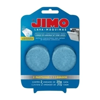 Limpa Máquinas de Lavar Louças Jimo Pastilhas 2x20g kit com 2un