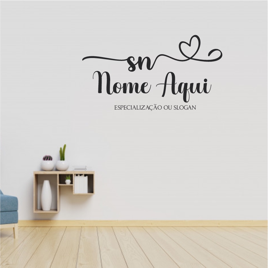 Adesivo Decorativo Designer Sobrancelha Nome Personalizado Salão de Beleza