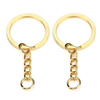 Argola italiana para Chaveiro com Argola 25mm+Elo 8mm - 50pçs.