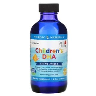 DHA 530 mg, Nordic Naturals, para crianças, sabor morango, Idades 1 a 6, , 119 ml