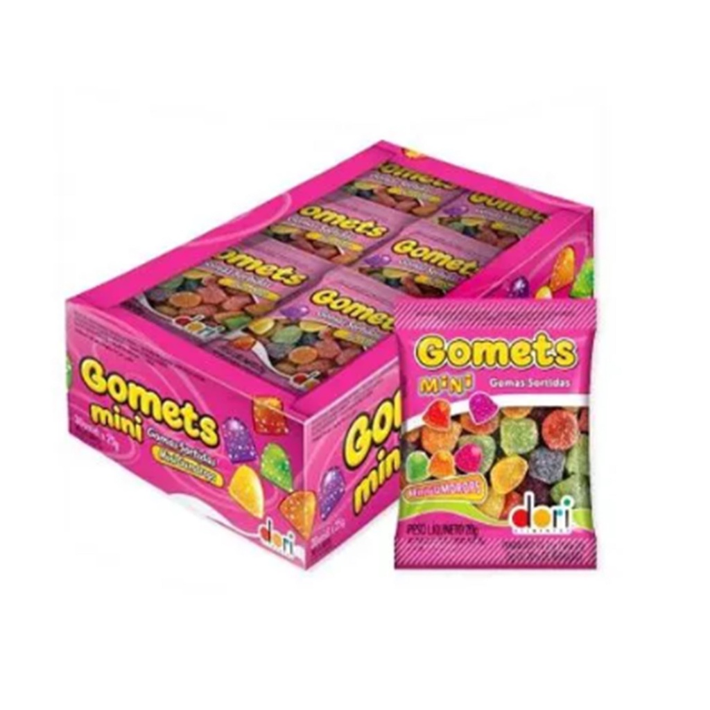 GOMETS GOMAS SORTIDAS MINI caixa com 24un/18g cada - Dori | Shopee Brasil