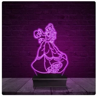 Luminária e Abajur Acrílico Led - Bela e a Fera 15