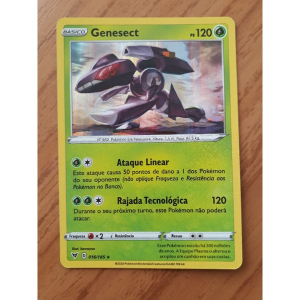 Card Pokémon Genesect original e nova