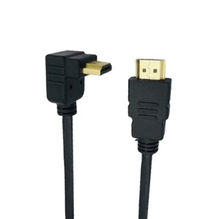 Cabo Hdmi 90 Graus Em L 2.0 4k 3d Ultrahd 28AWG Dourado 19 Pinos 3 Metros