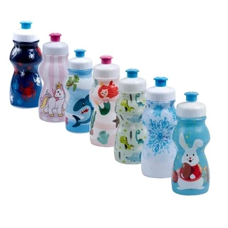 Kit 20 Garrafinha Garrafa Squeeze Infantil Estampada 250ml