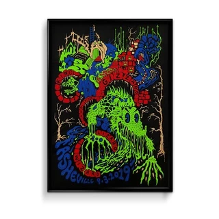 Quadro Decorativo Psicodélico King Gizzard & The Lizard Wizard com Moldura 60x40cm