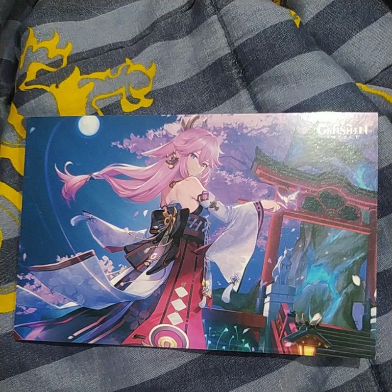 Cartão Postal Yae Miku Genshin Impact Anime Friends Shopee Brasil