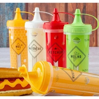 Bisnaga de Plástico Decorada Molhos e Caldas 250ml Plasutil