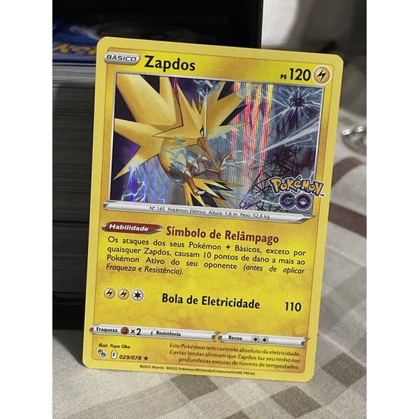 Carta Pokémon - Zapdos 29/78 - Pokémon Go - Copag em Promoção na