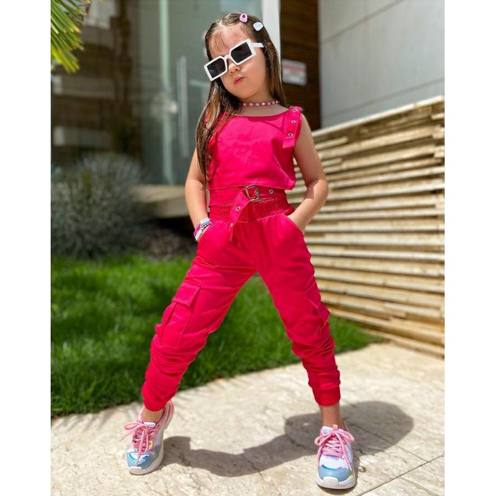 Roupa Feminina Infantil Blusa Calça Jogger Blogueirinha Mini Diva Fashion  Conjunto Para Menina Presente Roupa De Menina Infantil Mini Diva Modinha