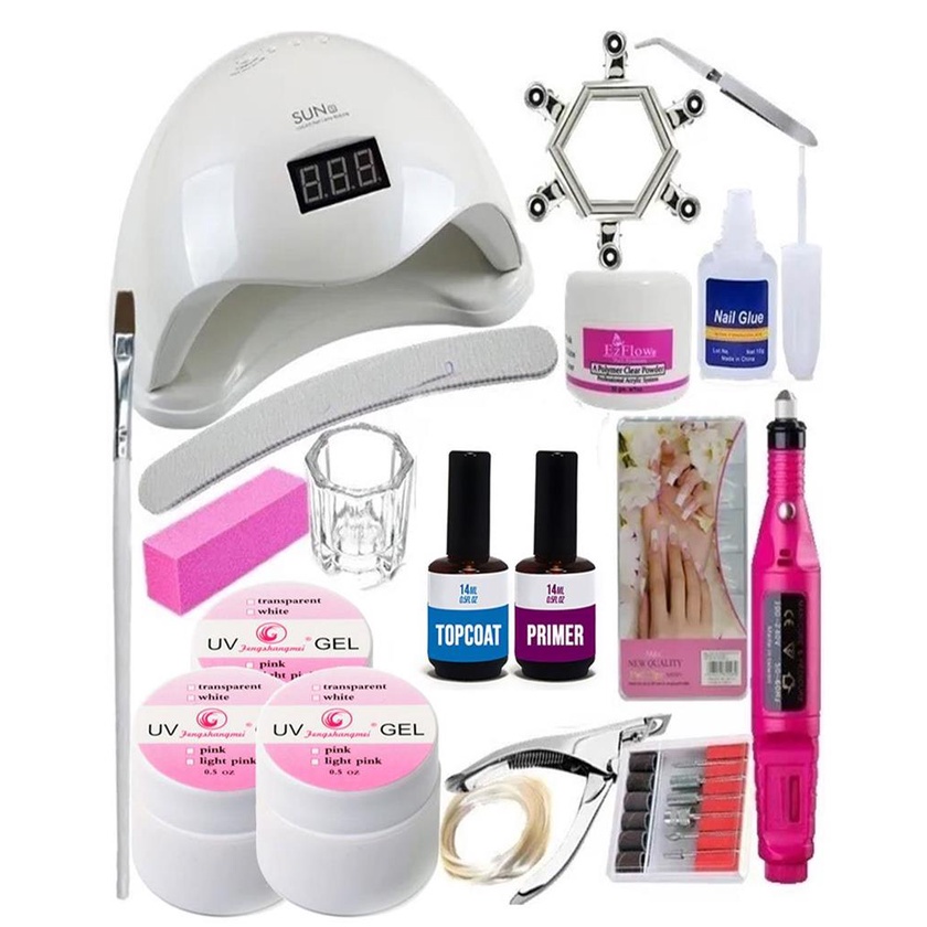 Kit Para Alongamentos Unha Gel Fibra De Vidro Completo | Shopee Brasil