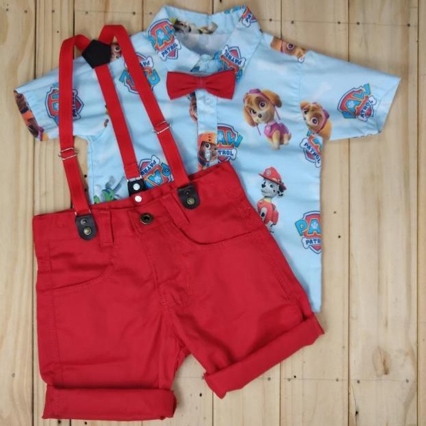 Roupa de bebê menino patrulha canina. Roupa temática para aniversário ...