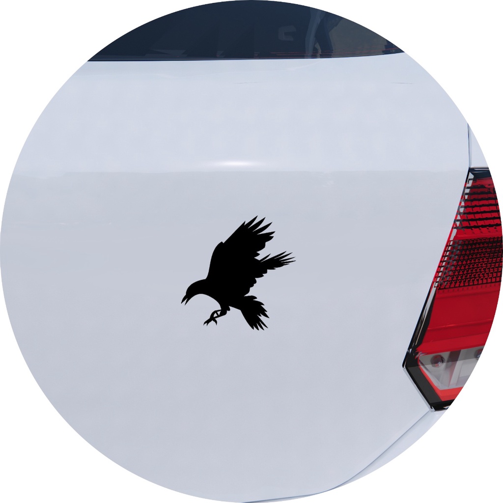 Adesivo Auto Corvo E Cornacchia 8x8 Cm – Pellicola Resistente UV E Graffi, Alta Brillanza