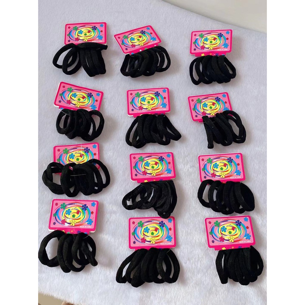 KiT 6Pç /72Pç Elástico Rabico Para Cabelo Tipo Pacote