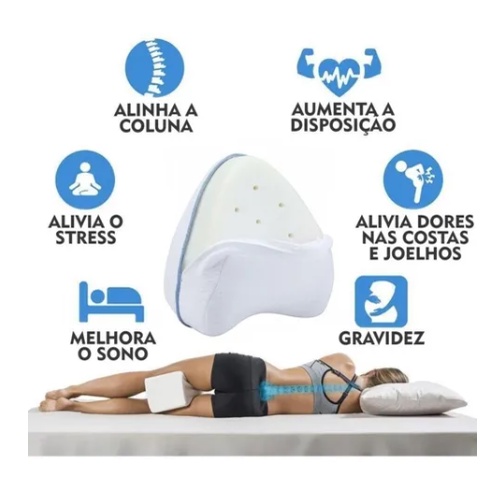 Travesseiro Para Postura Pernas Pés Dormir Joelhos Almofada | Shopee Brasil