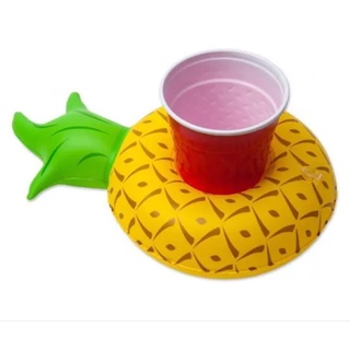 Kit 3 Porta Copo Inflável Moda Verão Ferias- Abacaxi, melacia, flamingo