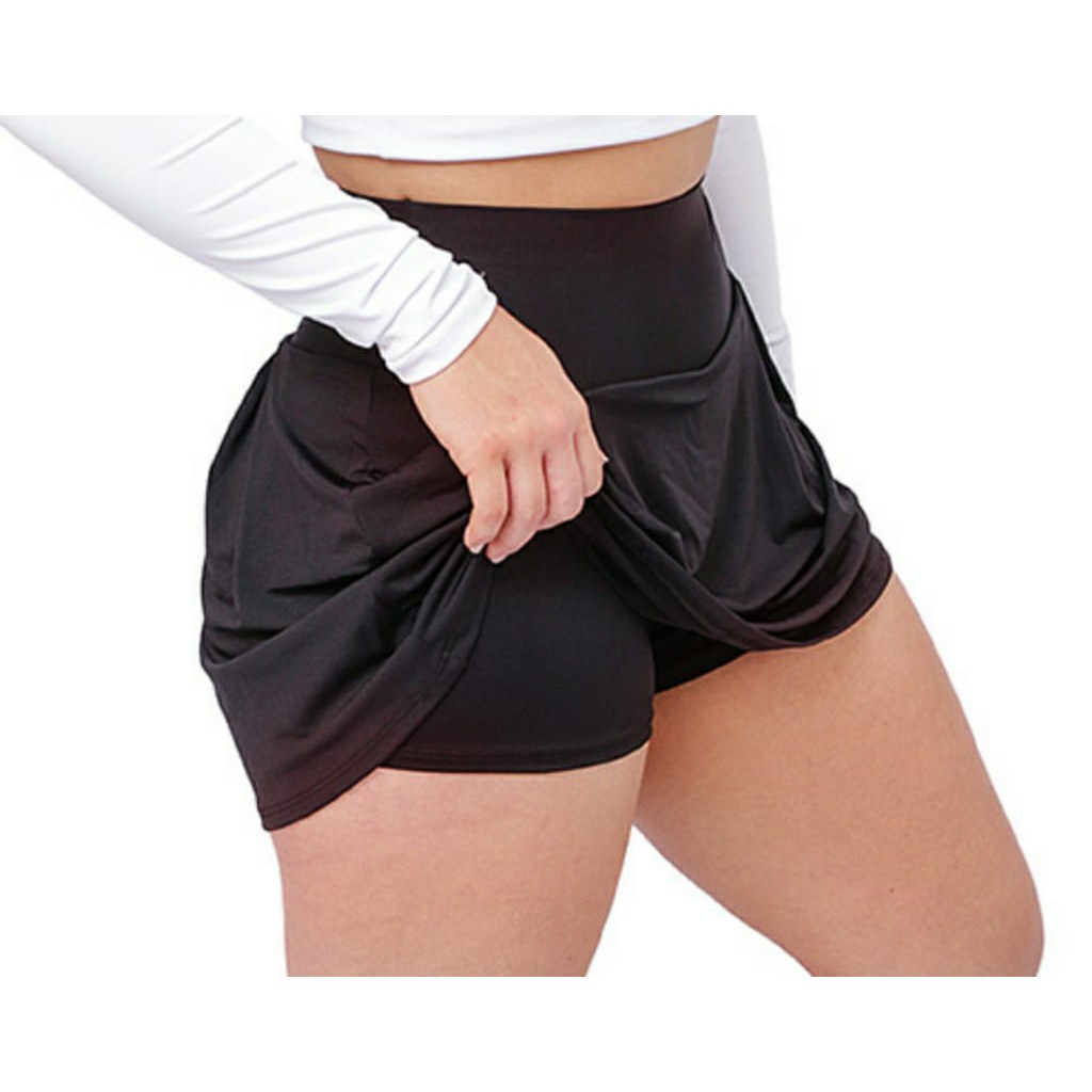 Shorts Saia Feminino Suplex Academia Fitners Treino Caminhada
