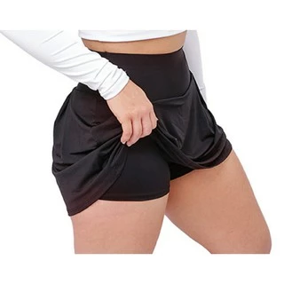 Shorts Saia Feminino Suplex Academia Fitners Treino Caminhada