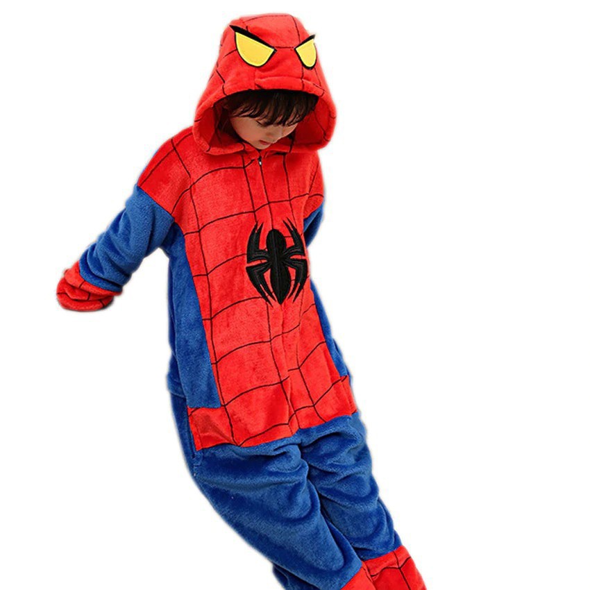 Fantasia Pijama Homem Aranha Macacão Pelúcia Kigurumi Adulto Infantil ...