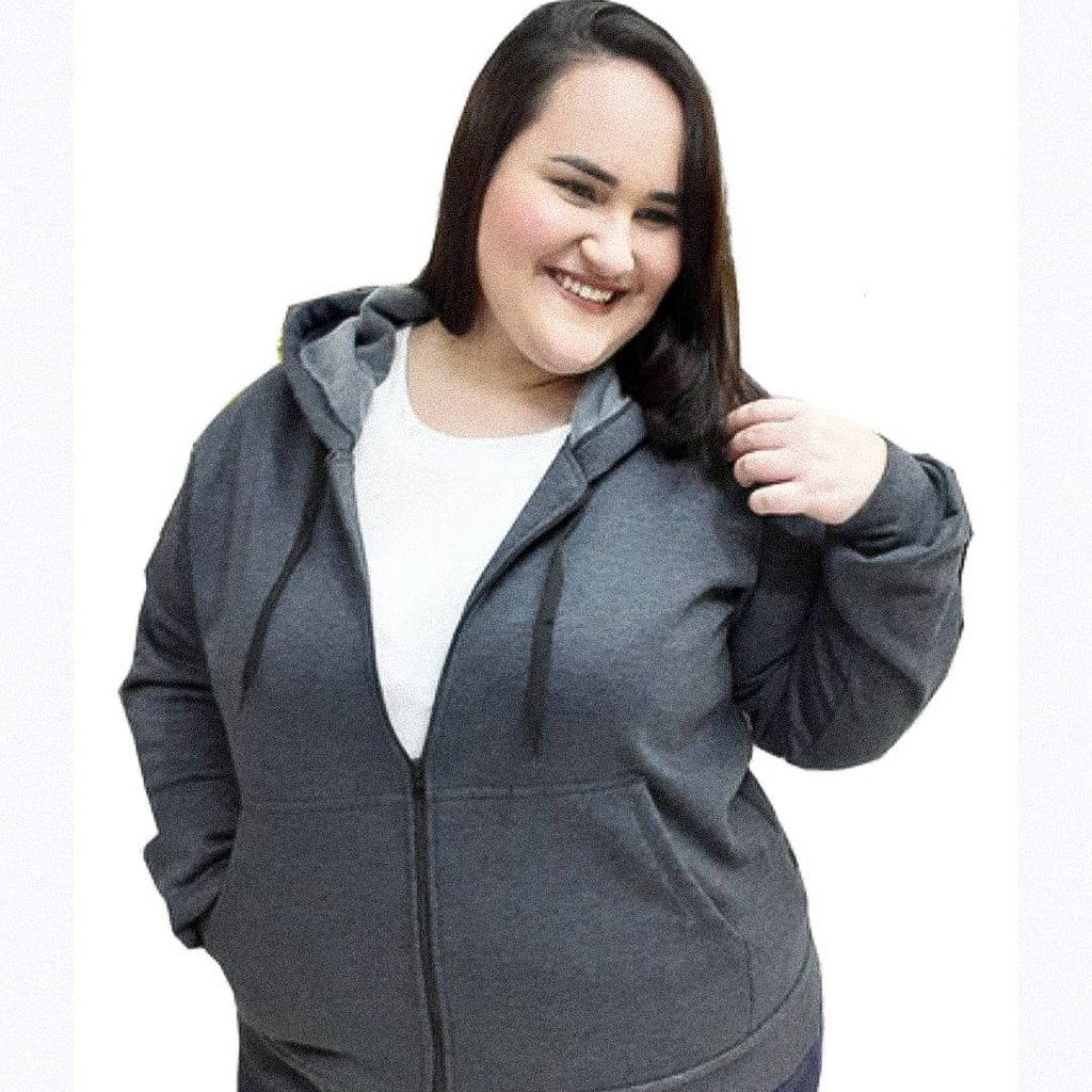 Jaqueta moletom flanelado plus size feminino fenomenal - Jaqueta moletom  flanelado plus size feminino fenomenal - Fenomenal