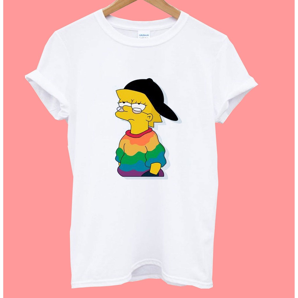 Camiseta Lisa The Simpsons Swag Rap Basic Dry Fit Camisa T Shirt
