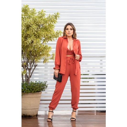 Calca jogger best sale com blazer