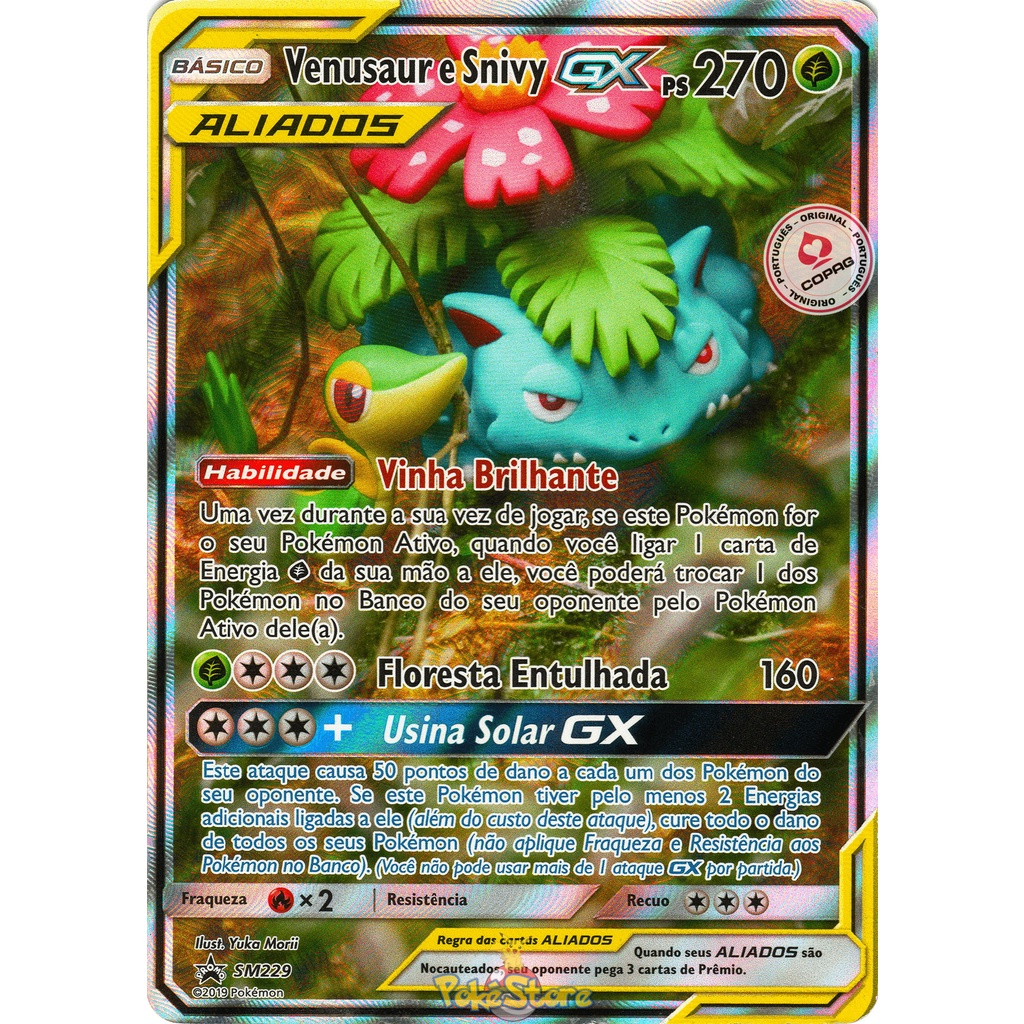 Venusaur Snivy Gx Sm229 En Nm
