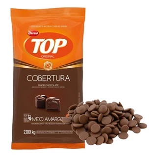Cobertura fracionada top gotas Harald chocolate meio amargo 2,05Kg