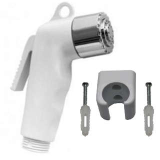 GATILHO PARA DUCHA HIGIENICA / CHUVEIRINHO ABS BRANCO COM SUPORTE