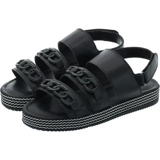 Sandália Papete Flatform Sola De Gorgorão com detalhe em 2 tiras confortável