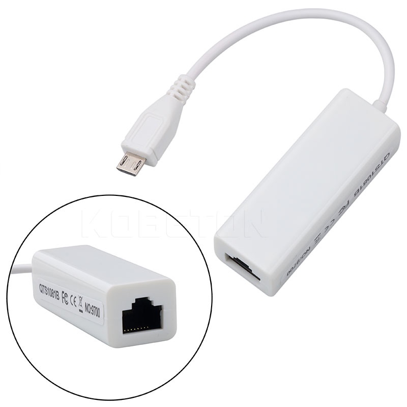 Adaptador Micro Usb V8 Para Cabo De Rede Rj45 Celular